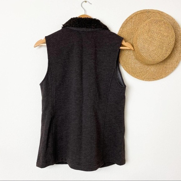 J. Jill Brown Faux Fur Sweater Vest S Small - Picture 6 of 13